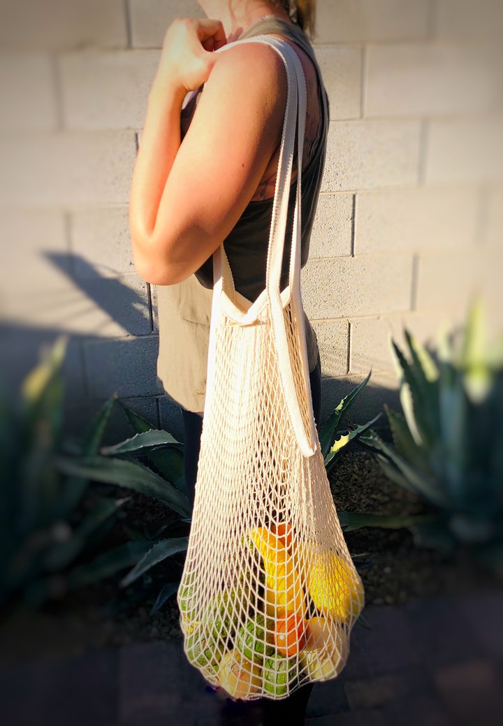 Mesh shop market tote